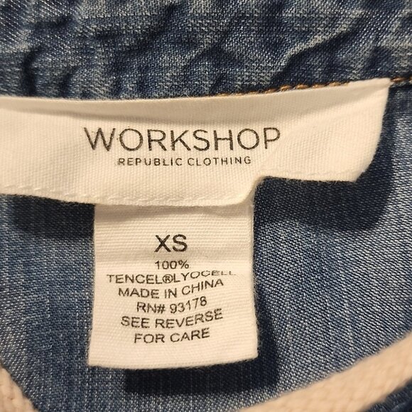Workshop Republic Pullover Tencil Denim shirt size XS - Picture 3 of 4
